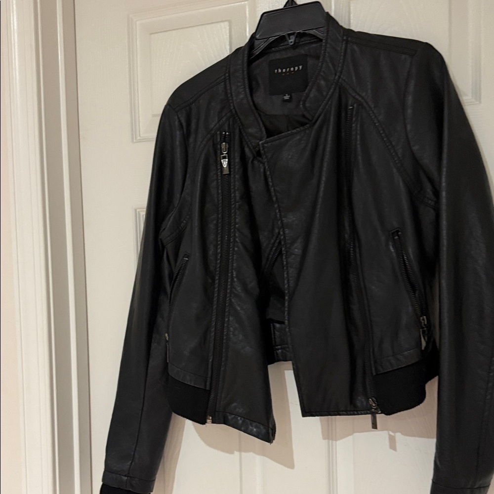 Therapy Black Leather Jacket